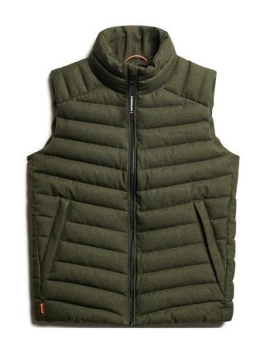 Superdry Tweed Fuji Gilet Grön