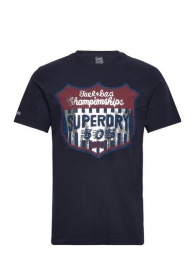 Superdry Gasoline Workwear Tee Marinblå