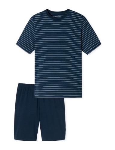 Schiesser Pyjama Short Marinblå