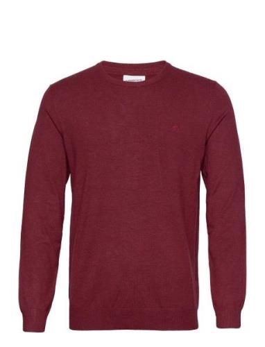 Lindbergh Ecovero L/S O-Neck Knit Burgundy