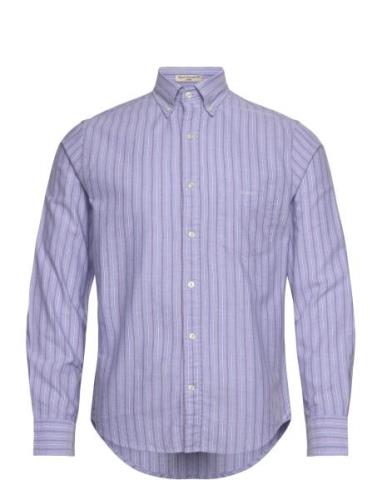 GANT Reg Oxford Stripe Shirt Blå