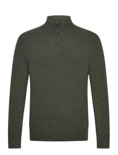 Polo Ralph Lauren Speckled Wool-Blend Mockneck Sweater Khaki Green