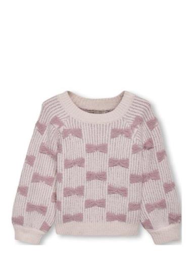 Kids Only Kmgclara Ls Bow O-Neck Knt Rosa