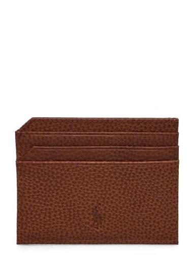 Polo Ralph Lauren Pebbled Leather Card Case Brun