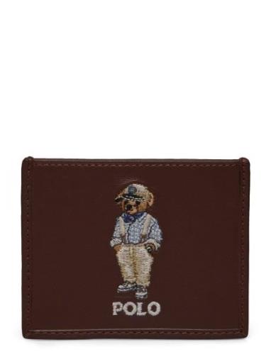 Polo Ralph Lauren Polo Bear Leather Card Case Brun