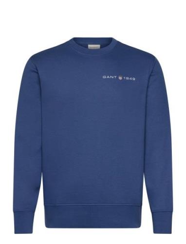 GANT Printed Graphic C-Neck Sweat Blå