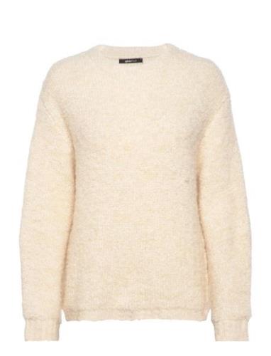 Gina Tricot Boucle Knitted Sweater Kräm