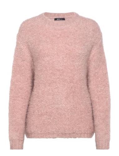 Gina Tricot Boucle Knitted Sweater Rosa