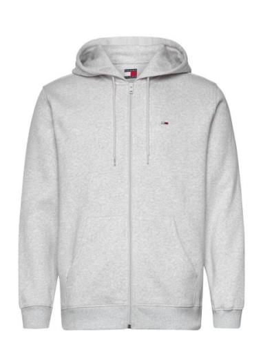 Tommy Jeans Tjm Reg S Flag Zip Thru Grå