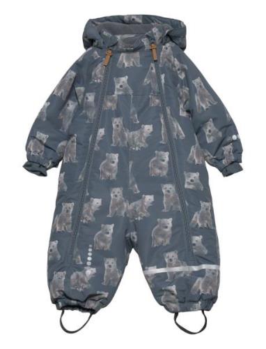 Minymo Snow Suit Aop Blå