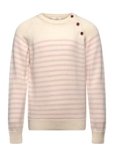 Copenhagen Colors Merino Classic Striped Pullover Beige