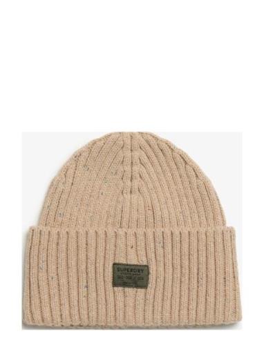 Superdry Workwear Nep Knitted Beanie Beige