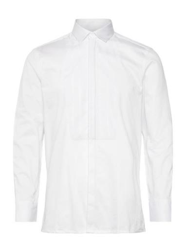 Lindbergh Straight Cut Tuxedo Shirt L/S Vit