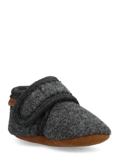 En Fant Baby Wool Slippers Grå