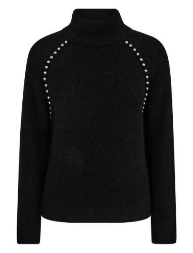 MOS MOSH Mmzora Bead Highneck Knit Svart