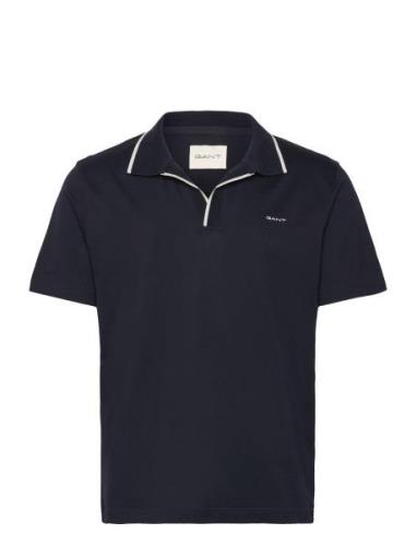 GANT Tipping Collar Polo Marinblå