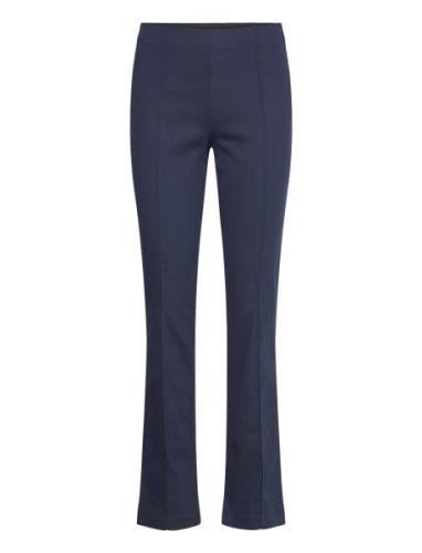 Monki Regular Waist Press Crease Trousers Marinblå