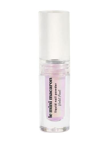 Le Mini Macaron Liquid Nail Powder, Violet Frost Nude