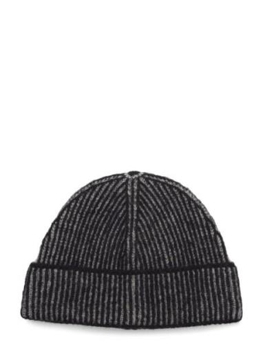 Monki Ribbed Beanie Svart