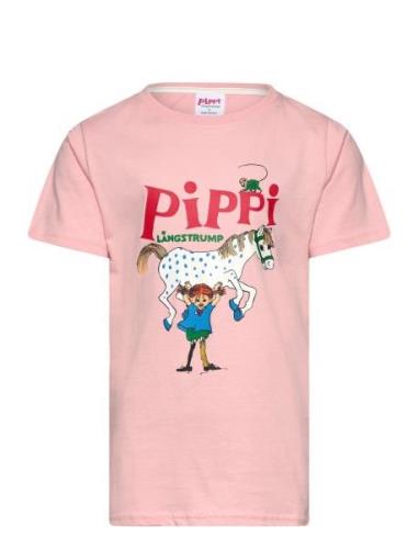 Pippi Langstrømpe Pippi T-Shirt Rosa