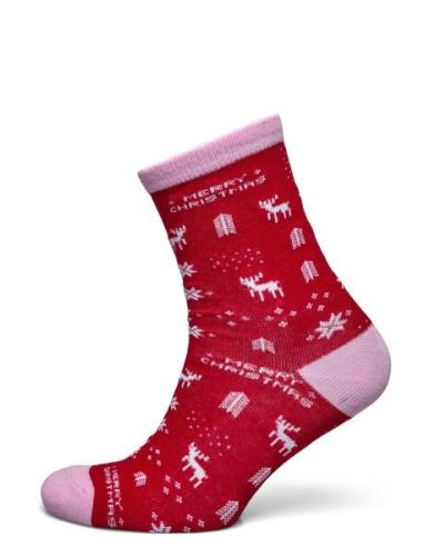 Vero Moda Vmelf Socks Xmas Röd