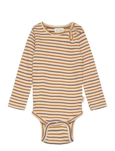 Petit Piao Body L/S Modal Striped Multi/patterned