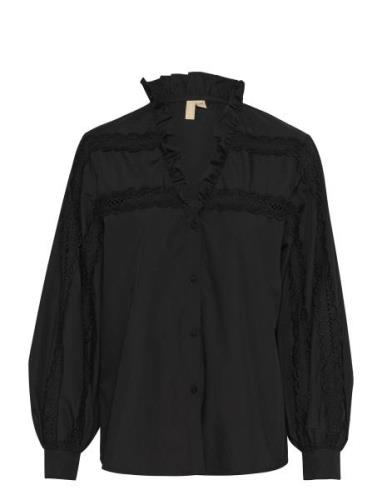 Culture Culio Iris Lace Shirt Svart