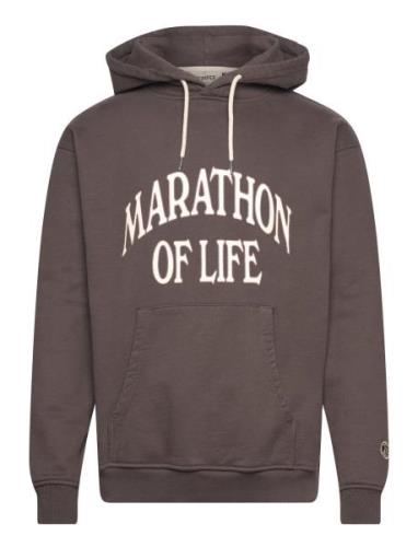 Pompeii Marathon Regular Charcoal Hoodie Grå