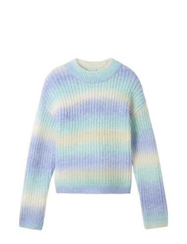 Tom Tailor Cropped Color Run Knit Blå