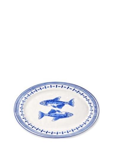 Familianna Seafruit Oval Plate Blå