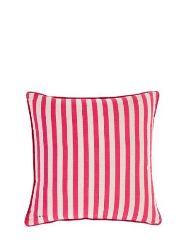 Anna + Nina Magenta Striped Cushion Rosa