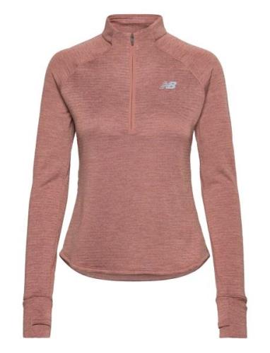 New Balance Athletics Heat Grid 1/2 Zip Brun