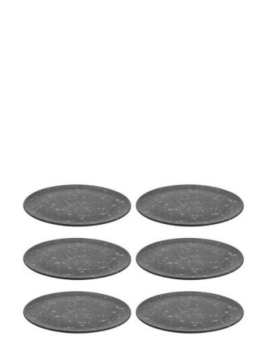 Aida Raw Nordic Black Lunch Plate 23 Cm 6 Pcs Svart