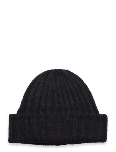 Weekday Soft Ribbed Beanie Svart