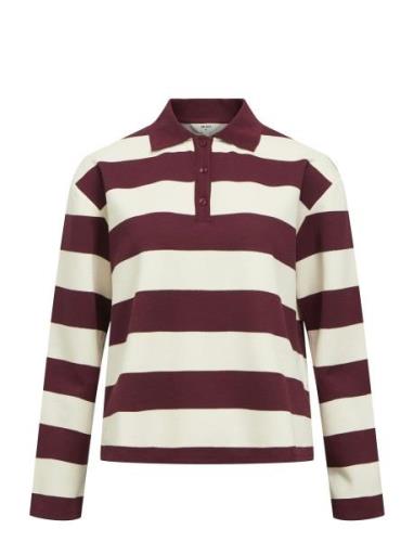 Object Objmillie L/S Lo Polo E Aw Fair 24 Burgundy