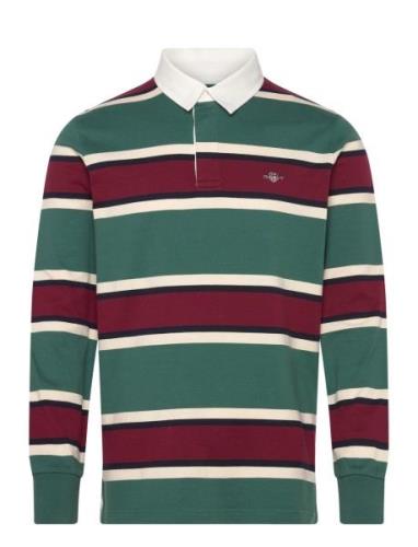 GANT Yarn Dyed Striped Heavy Rugger Grön