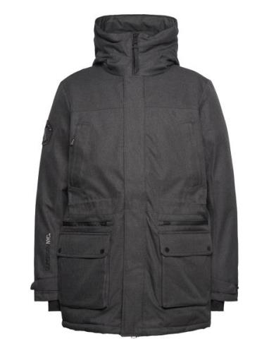 Superdry City Tweed Padded Parka Jkt Grå