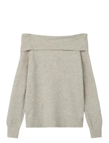 LMTD Nlflodet Ls Off Shoulder Top Grå