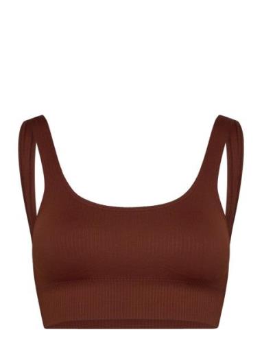 Aim´n Ribbed Seamless Bra Brun