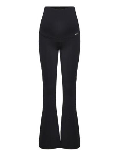 Aim´n Ribbed Seamless Flare Maternity Tights Svart