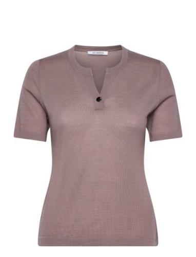 Ivo Nikkolo Merino Wool Short Sleeve Knit Top, Kendra Grå