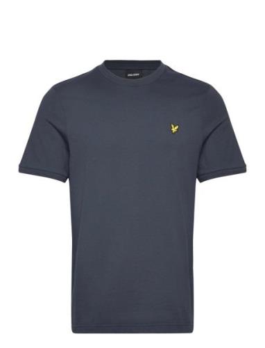 Lyle & Scott Ottoman Tipped T-Shirt Marinblå