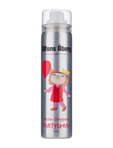 Alfons Åberg Millas Färgglada Partyspray 80 Ml Röd