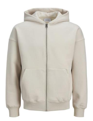 Jack & J S Jjeurban Edge Sweat Zip Hood Noos Kräm