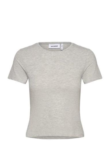 Weekday Slim Fitted Tshirt Grå