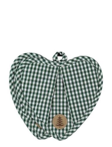 Noble House Pan Holder Heart Check 2-P Grön