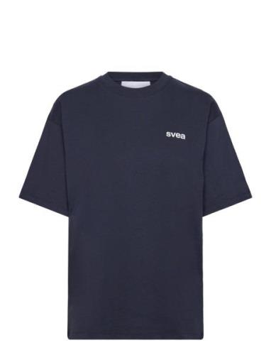 Svea Swaustin Boxy Ss T-Shirt Marinblå