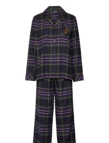 Lauren Ralph Lauren Homewear Lrl L/S Notch Collar Long Pant Pj Set Sva...