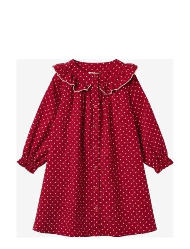 Fliink Dolly Dot Collar Dress Röd