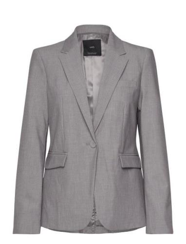 Mango Straight-Fit Suit Jacket Grå